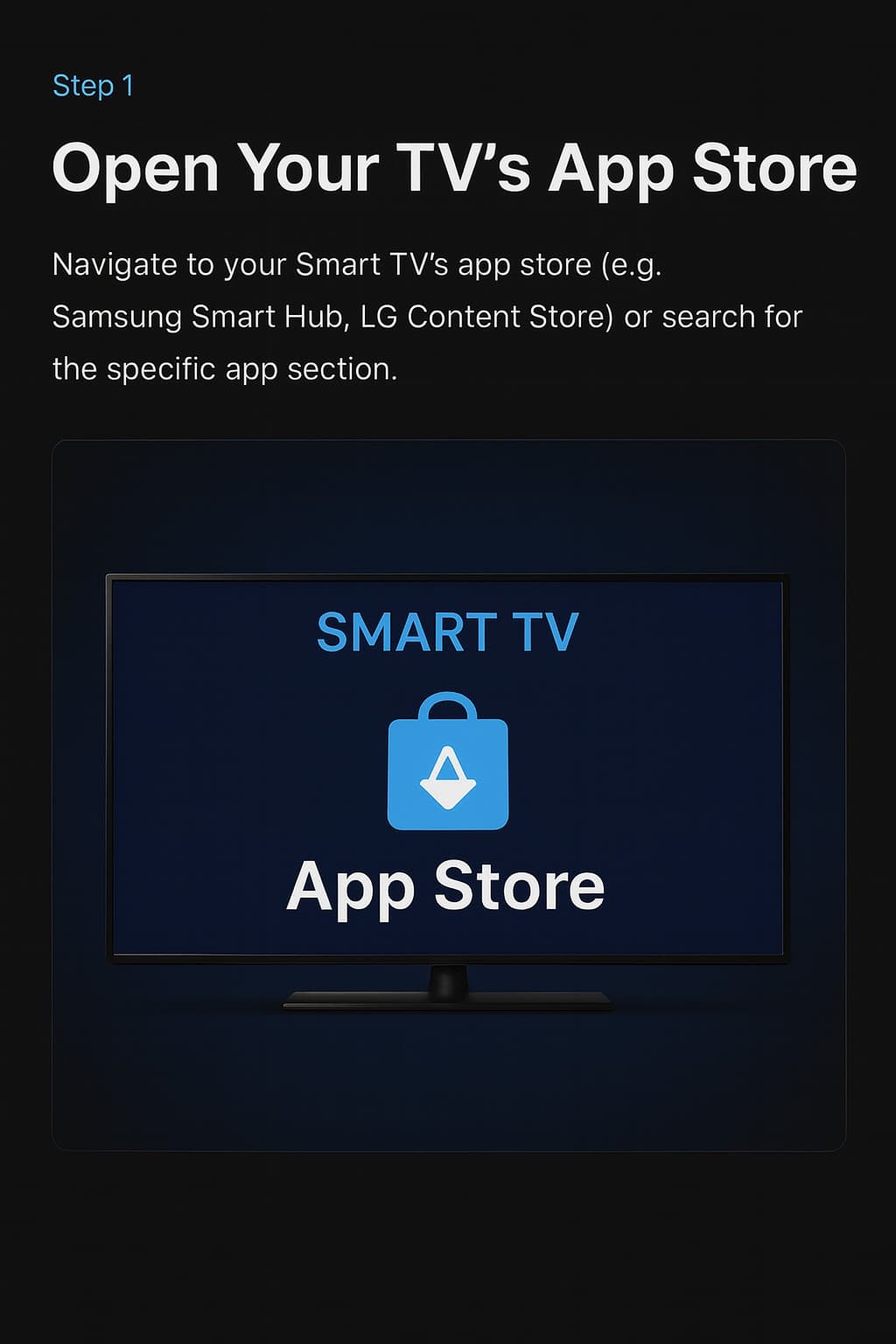 Open your Smart TV app store
